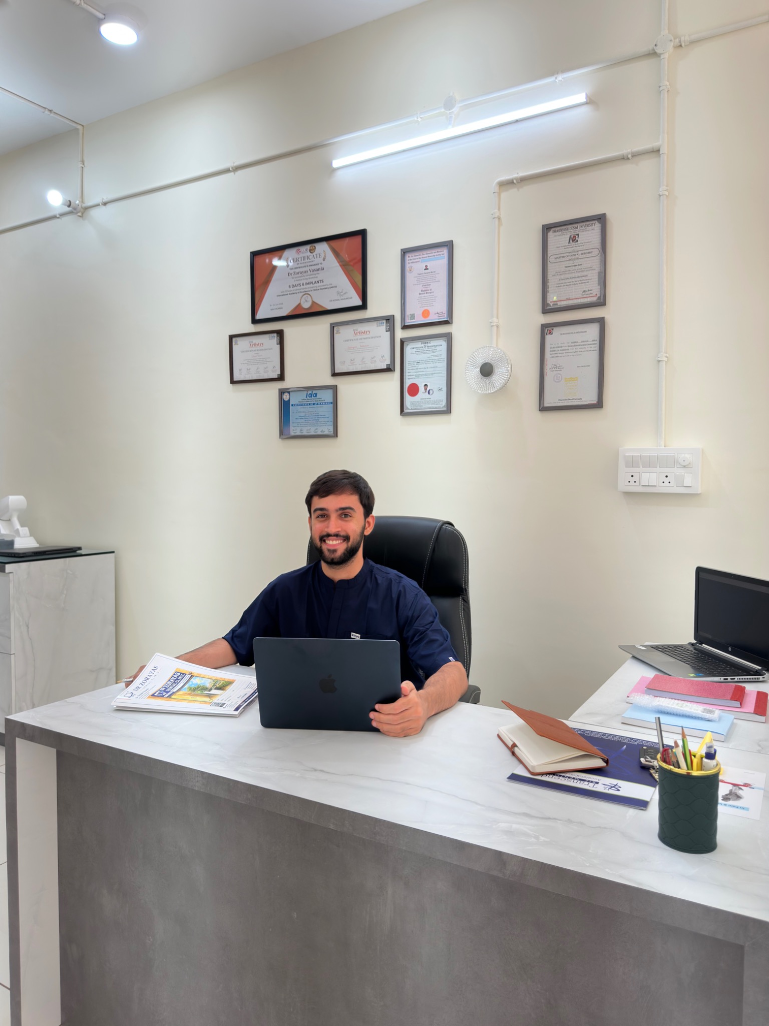 Dr Zorayas Vasania at the clinic